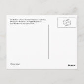 Oude val op een hek briefkaart (Achterkant)