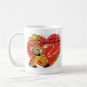 Oude Valentijn Cowboy Varken Koffiemok (Links)