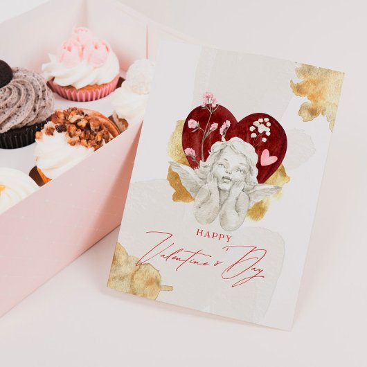 Oude Valentijn Cupido Engel Feestdagenkaart