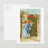 Oude Valentijn Feestdagenkaart (Voorkant / Achterkant)