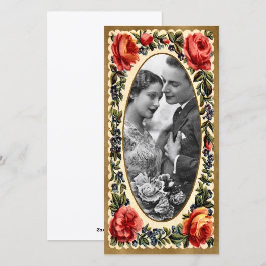 Oude Valentijn Fotokaart Feestdagenkaart (Voorkant / Achterkant)