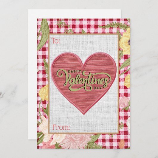 Oude Valentijn: Liefde in Elke Draad Feestdagenkaart (Voorkant / Achterkant)