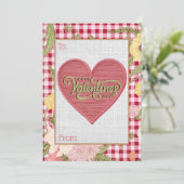 Oude Valentijn: Liefde in Elke Draad Feestdagenkaart (Staand voorkant)