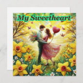 Oude Valentijn ~MIJN LIEFJE ~ Stel ~ Feestdagenkaart (Voorkant / Achterkant)