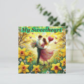 Oude Valentijn ~MIJN LIEFJE ~ Stel ~ Feestdagenkaart (Staand voorkant)