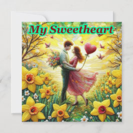 Oude Valentijn ~MIJN LIEFJE ~ Stel ~ Feestdagenkaart