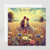 Oude Valentijn ~ MIJN ZIELSVRIEND ~ Koppels ~ Feestdagenkaart (Voorkant / Achterkant)