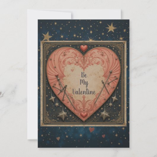 Oude Valentijnkaart – Platte Kerstkaart (Voorkant)