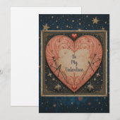 Oude Valentijnkaart – Platte Kerstkaart (Voorkant / Achterkant)