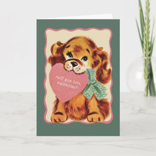Oude Valentijnkaart van een Puppy – Jou Erg Wuff! Kaart