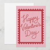 Oude Valentijns groetkaart handgetekend Feestdagenkaart (Voorkant / Achterkant)