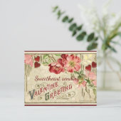 Oude Valentijnsbegroeting Feestdagenkaart (Staand voorkant)