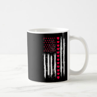 Oude Valentijnsdag Amerikaanse Vlag Hart Perfect  Koffiemok