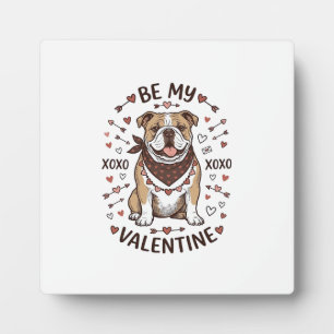 Oude Valentijnsdag Bulldog XOXO Shirt Ontwerp_1 Fotoplaat