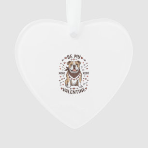 Oude Valentijnsdag Bulldog XOXO Shirt Ontwerp_1 Ornament
