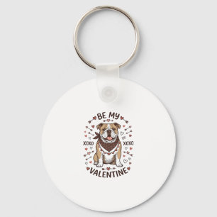 Oude Valentijnsdag Bulldog XOXO Shirt Ontwerp_1 Sleutelhanger