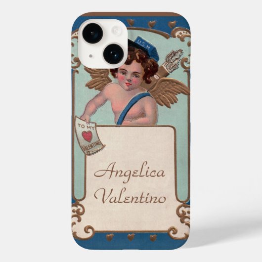 Oude Valentijnsdag, cherubijn met liefdesbrieven Case-Mate iPhone Case (Achterkant)