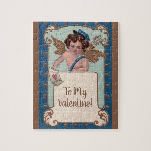 Oude Valentijnsdag, cherubijn met liefdesbrieven Legpuzzel (Verticaal)