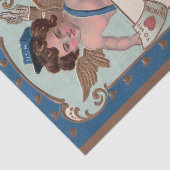Oude Valentijnsdag, cherubijn met liefdesbrieven Tissuepapier (Detail)