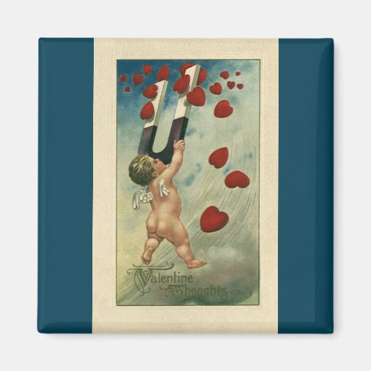 Oude Valentijnsdag, cherubijn met magneet harten (Voorkant)