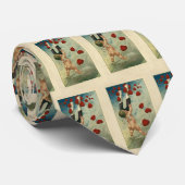 Oude Valentijnsdag, cherubijn met magneet harten Stropdas (Opgerold)