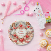 Oude Valentijnsdag Cherubijnen Engelen Papieren Bordje (Feest)
