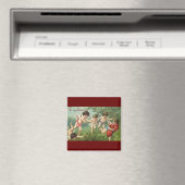 Oude Valentijnsdag Cherubs met Liefdesharten Magneet (Insitu (Vaatwasser))