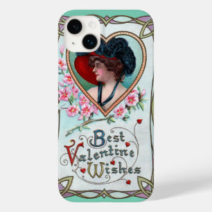 Oude Valentijnsdag, Elegante vrouw in een hart Case-Mate iPhone Case