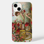 Oude Valentijnsdag engel, Kar met liefdeshartjes Case-Mate iPhone Case (Achterkant)