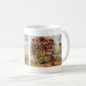 Oude Valentijnsdag engel, Kar met liefdeshartjes Koffiemok (Voorkant rechts)