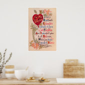 Oude Valentijnsdag Gedicht Poster (Keuken)
