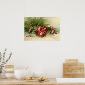 Oude Valentijnsdag, karmozijnrode rozen Poster (Keuken)