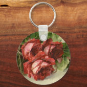 Oude Valentijnsdag, karmozijnrode rozen Sleutelhanger (Voorkant)