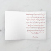 Oude Valentijnsdag Kat Met Hart Kaart (Binnen)