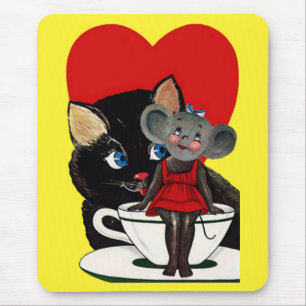 Oude Valentijnsdag, Kat Muis Theekopje Hart Muismat