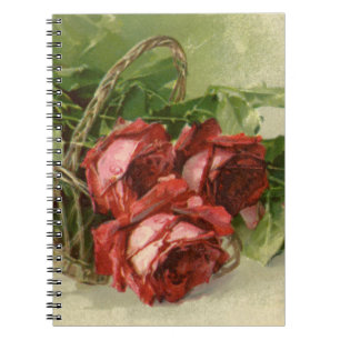 Oude Valentijnsdag Liefde, Dieprode Rozen Notitieboek