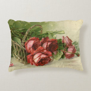 Oude Valentijnsdag Liefde, karmozijnrode rozen Decoratief Kussen