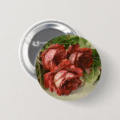 Oude Valentijnsdag Liefde, karmozijnrode rozen Ronde Button 5,7 Cm (Voorkant /achterkant)