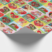 Oude Valentijnsdag Patchwork Cadeaupapier (Hoek)