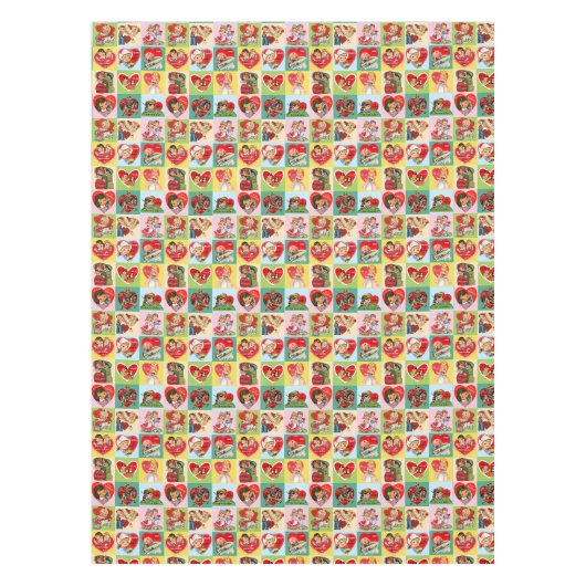 Oude Valentijnsdag Patchwork Tafelkleed (Voorkant)