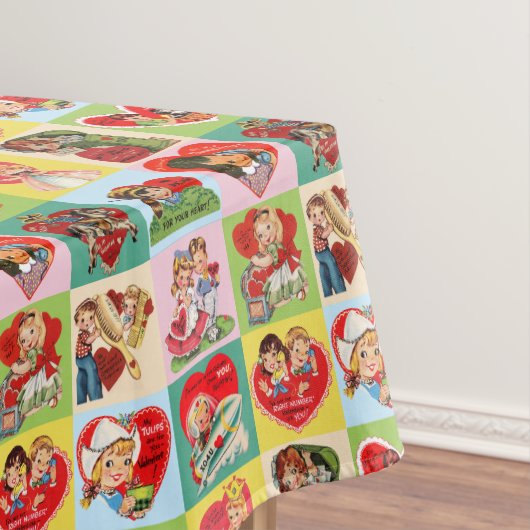 Oude Valentijnsdag Patchwork Tafelkleed (Voorbeeld)