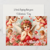 Oude Valentijnsdag platte kerstkaart (Voorkant / Achterkant)