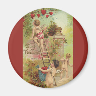 Oude Valentijnsdag, Schattige Cherubs Klimmen op L Magneet