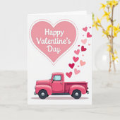 Oude Valentijnsdag Truck Kaart (Gele Bloem)