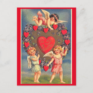 Oude Valentijnsdag Vakantie Briefkaart