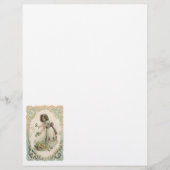 Oude Valentijnsdag, Victoriaans meisje met rozen (Voorkant)