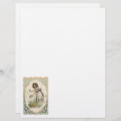 Oude Valentijnsdag, Victoriaans meisje met rozen (Voorkant / Achterkant)