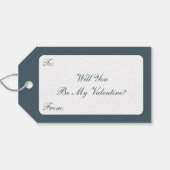 Oude Valentijnsdag, Victoriaans meisje met rozen Cadeaulabel (Achterkant Horizontaal)