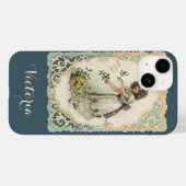 Oude Valentijnsdag, Victoriaans meisje met rozen Case-Mate iPhone Case (Achterkant (horizontaal))