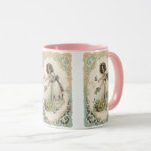 Oude Valentijnsdag, Victoriaans meisje met rozen Mok (Voorkant rechts)